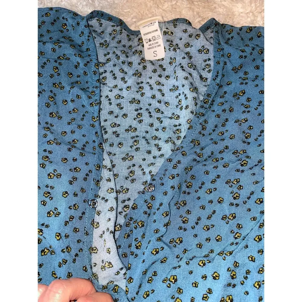 Natural Life Women’s Sz. S Sea Green Floral One Pc. Romper. Great Outfit - Picture 8 of 11